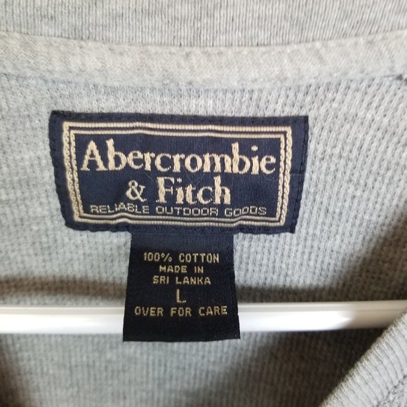 Abercrombie & FItch Mens L Gray Long Sleeves Crew - Picture 7 of 8